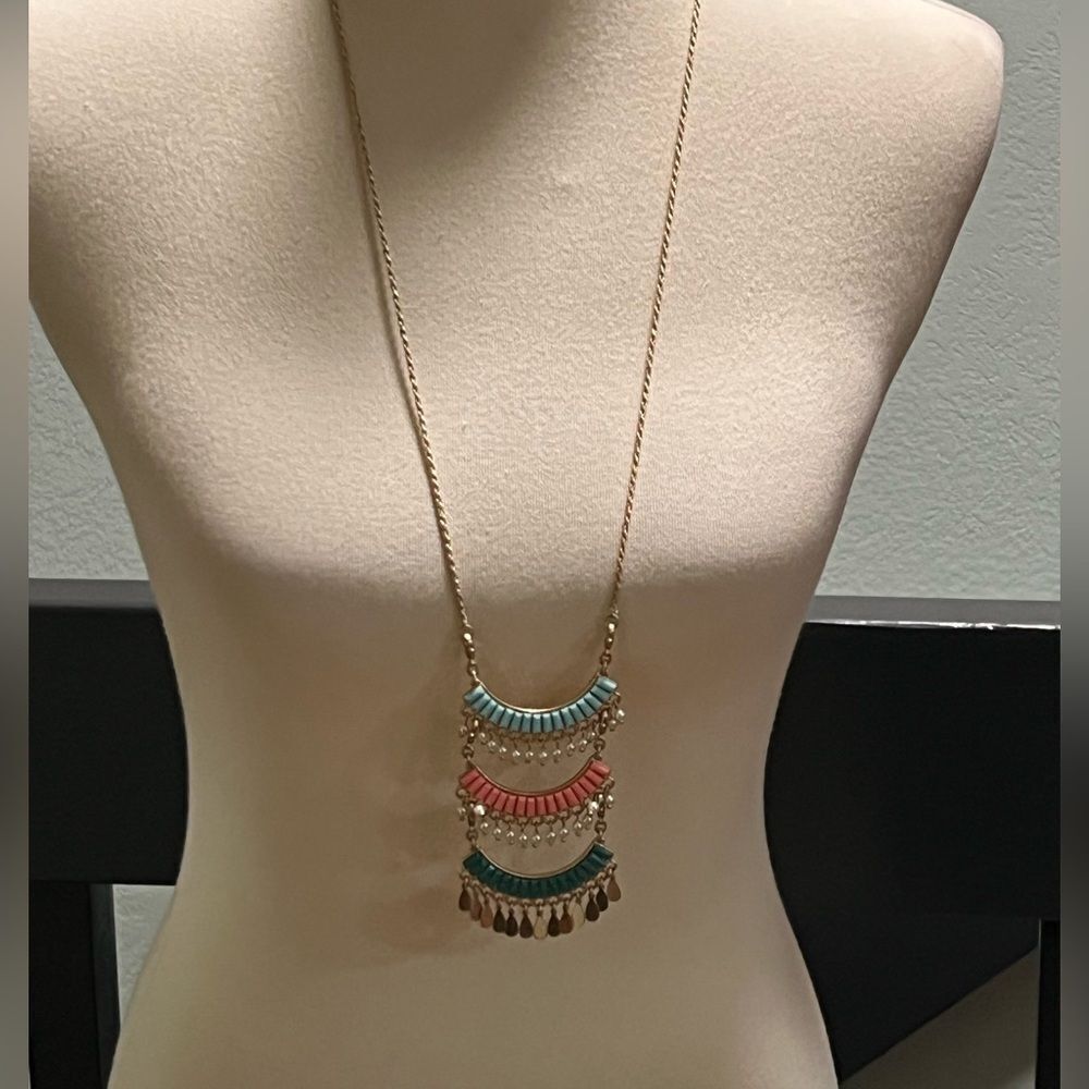 Premier Designs “ Fiesta” Multicolor Pendant Necklace #PDNK2